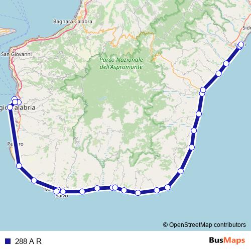 288 A R bus Line Map