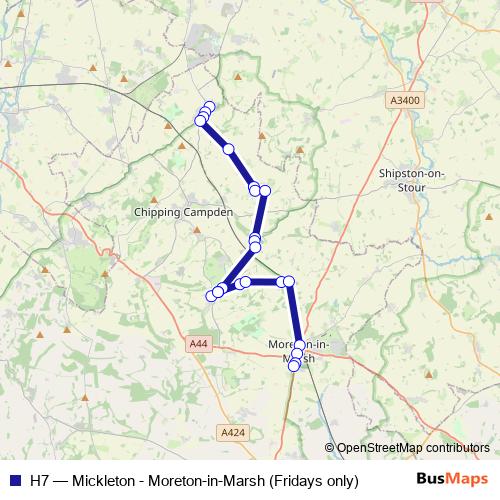 H7 bus Line Map