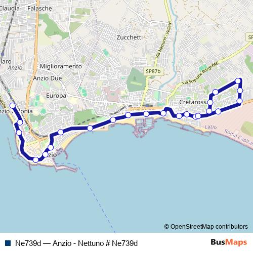 Ne739d bus Line Map