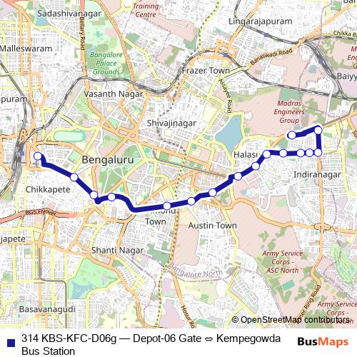 314 KBS-KFC-D06g bus Line Map