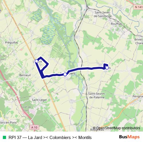 RPI 37 bus Line Map