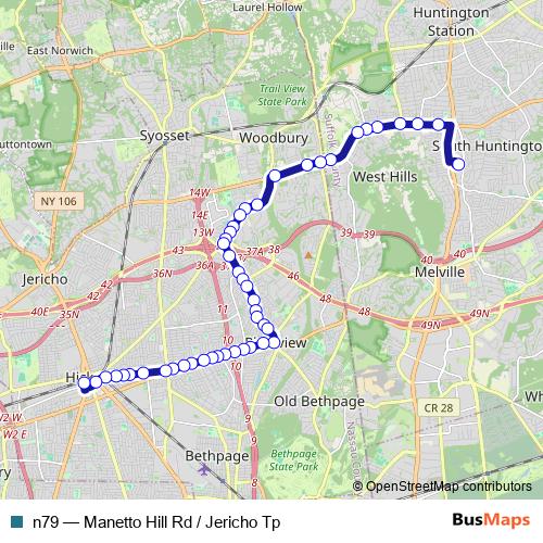 n79 bus Line Map