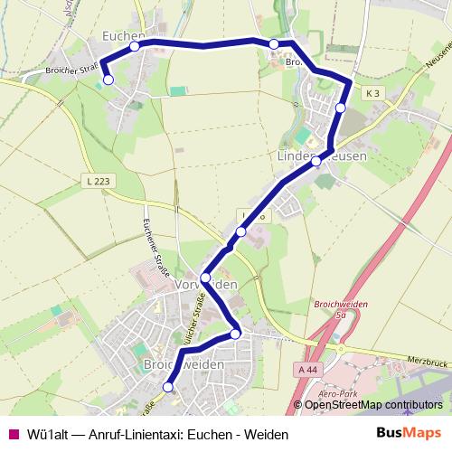 Wü1alt bus Line Map