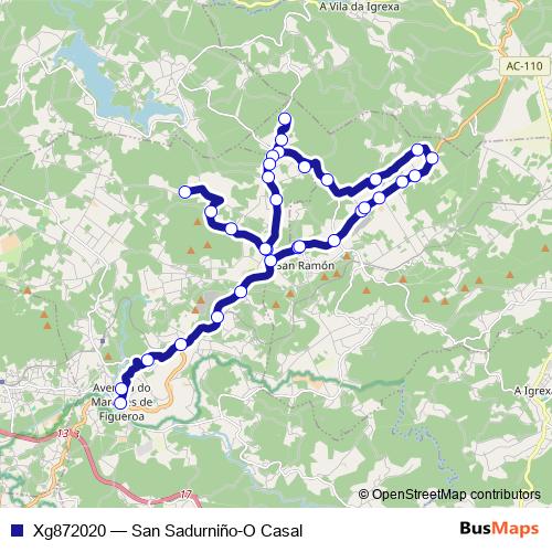 Xg872020 bus Line Map