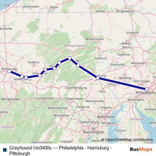 Greyhound Us0400s bus Line Map