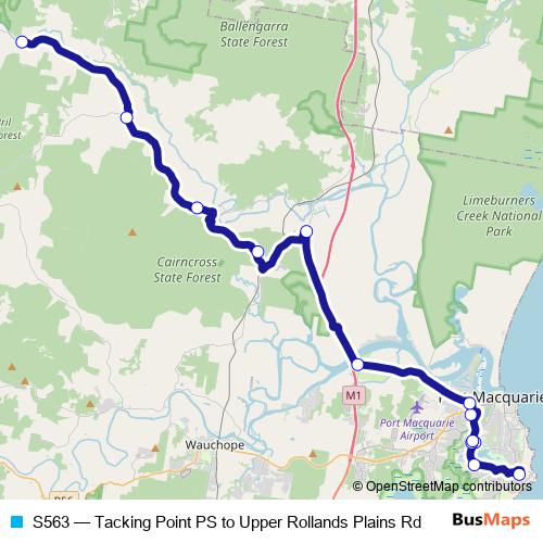 S563 bus Line Map