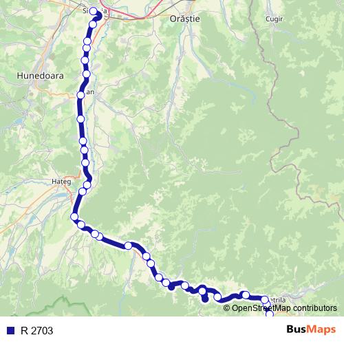R 2703 rail Line Map