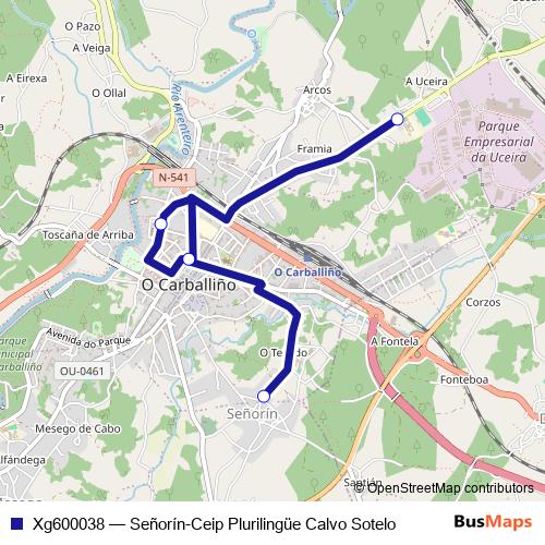 Xg600038 bus Line Map