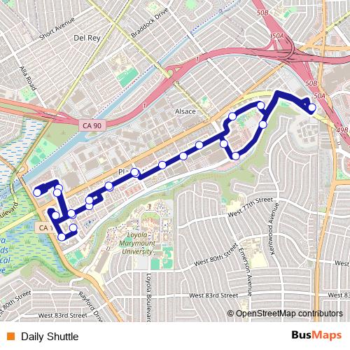 Daily Shuttle bus Line Map
