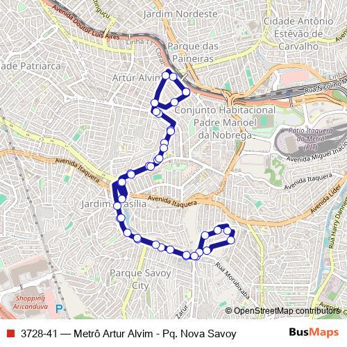 3728-41 bus Line Map