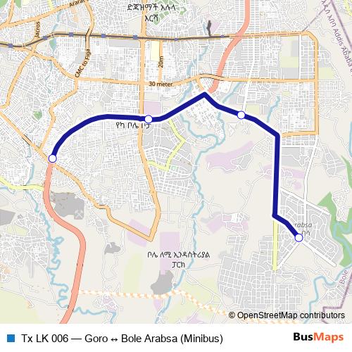 Tx LK 006 bus Line Map