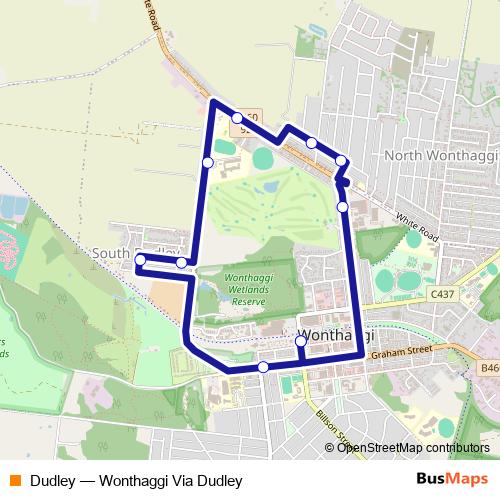 Dudley bus Line Map