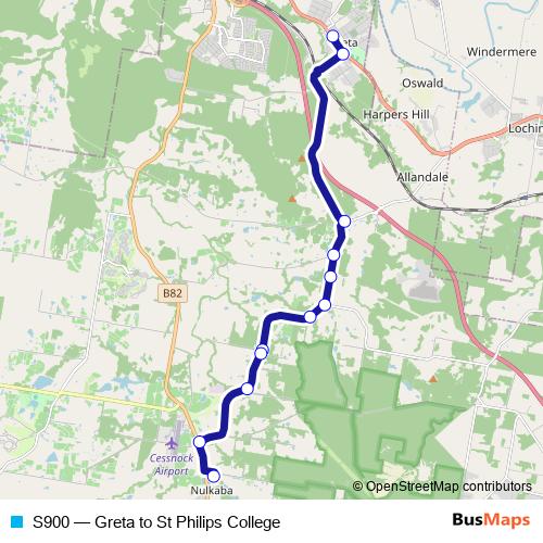 S900 bus Line Map