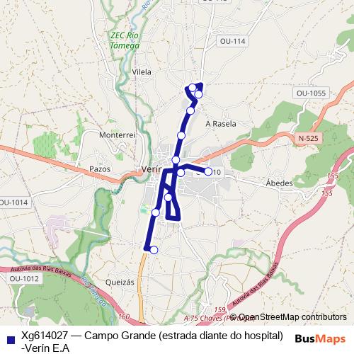 Xg614027 bus Line Map
