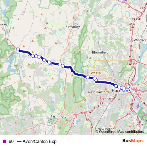 901 bus Line Map