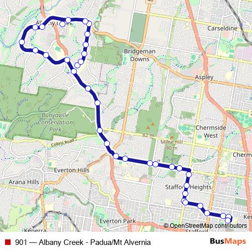 901 bus Line Map