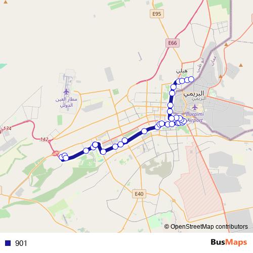 901 bus Line Map