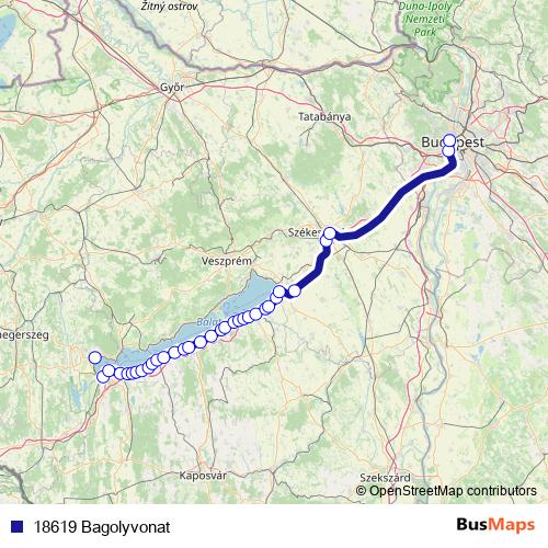 18619 Bagolyvonat rail Line Map