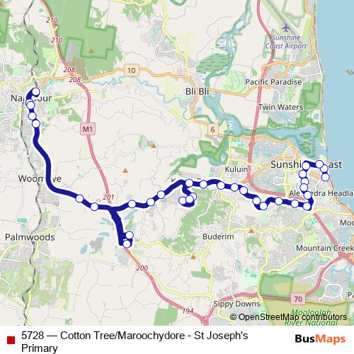 5728 bus Line Map