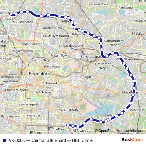 V-500bc bus Line Map