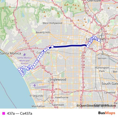 437a bus Line Map