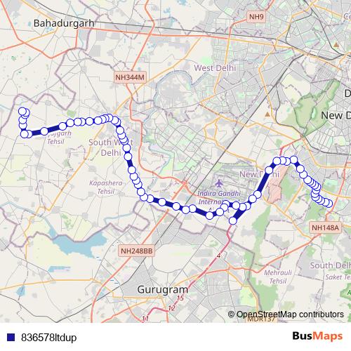 836578ltdup bus Line Map