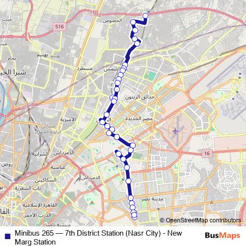 Minibus 265 bus Line Map