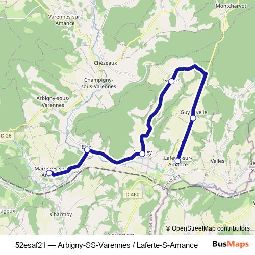 52esaf21 bus Line Map