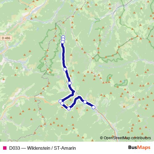 D033 bus Line Map