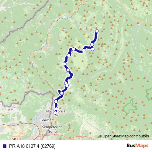 PR A18 6127 4 (62769) bus Line Map