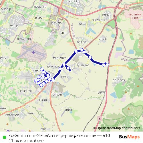 10א bus Line Map