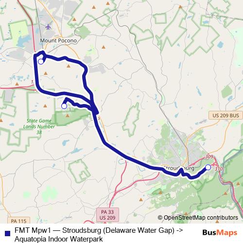 FMT Mpw1 bus Line Map