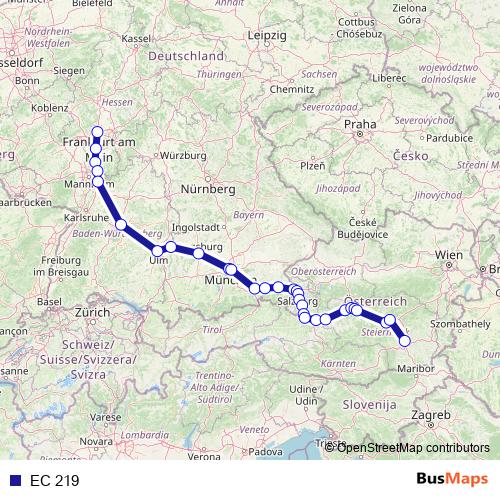 EC 219 rail Line Map