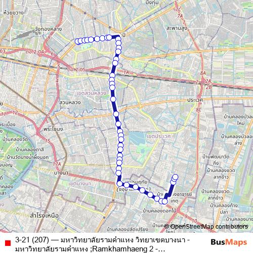3-21 (207) bus Line Map