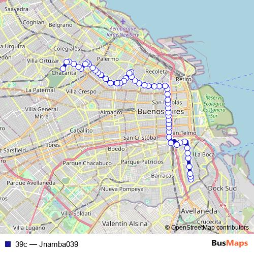 39c bus Line Map