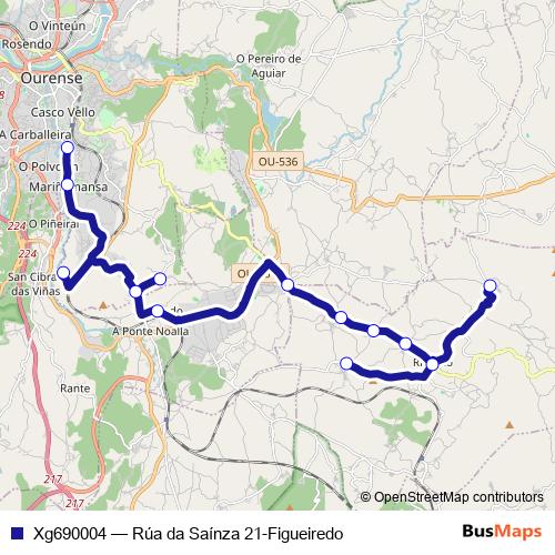 Xg690004 bus Line Map