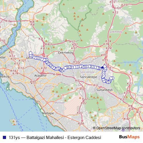 131ys bus Line Map