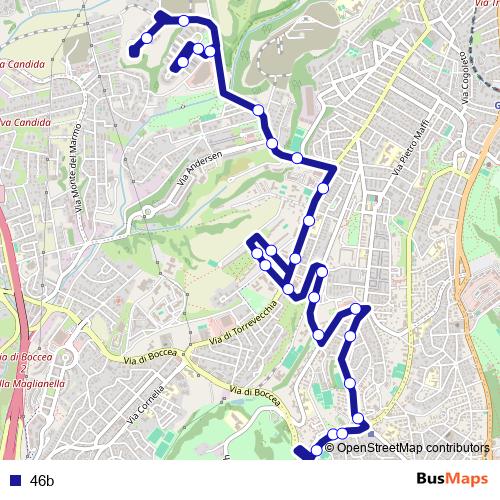 46b bus Line Map