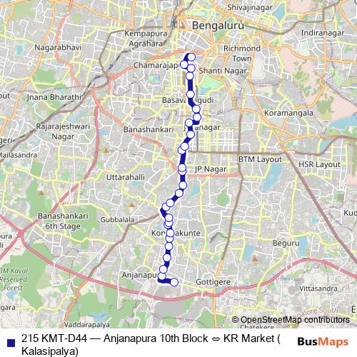 215 KMT-D44 bus Line Map