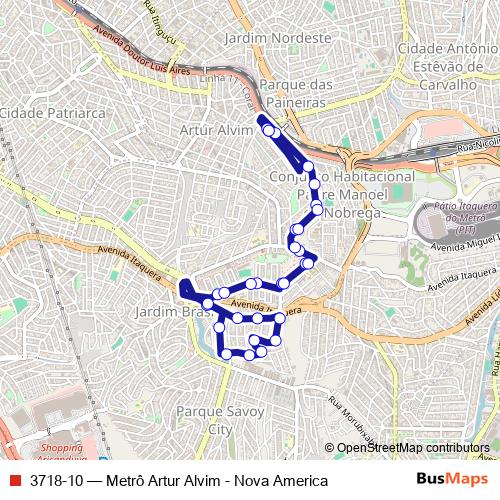 3718-10 bus Line Map