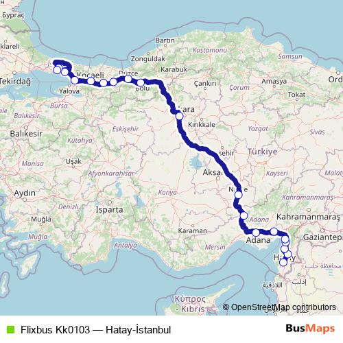 Flixbus Kk0103 bus Line Map