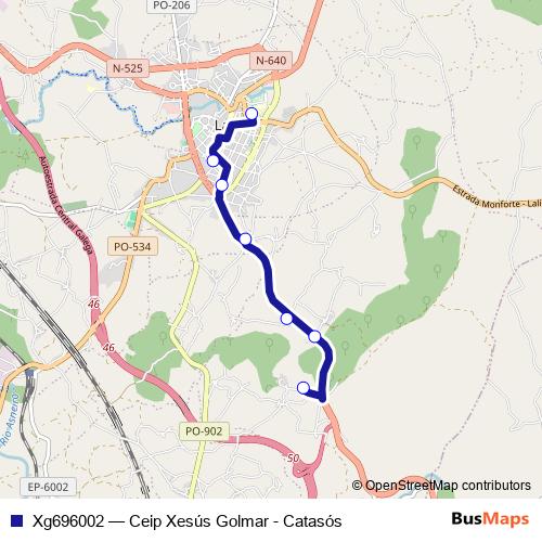 Xg696002 bus Line Map