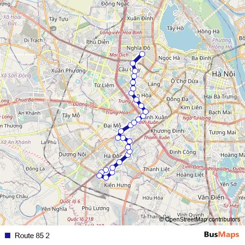 Route 85 2 bus Line Map