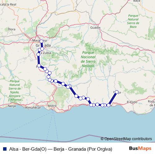 Alsa - Ber-Gda(O) bus Line Map