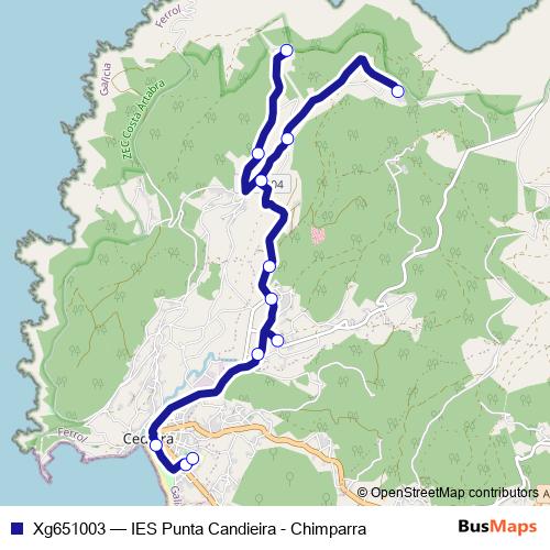 Xg651003 bus Line Map