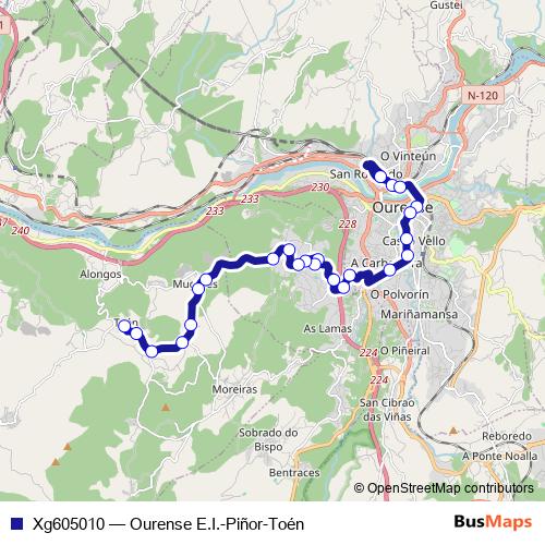 Xg605010 bus Line Map