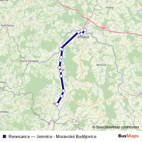 Renesance rail Line Map