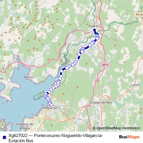 Xg627022 bus Line Map