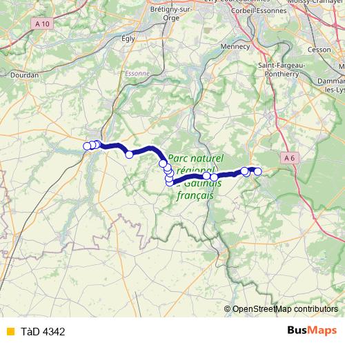 TàD 4342 bus Line Map
