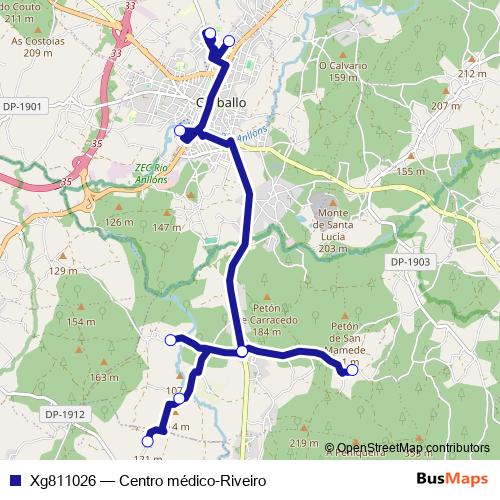Xg811026 bus Line Map